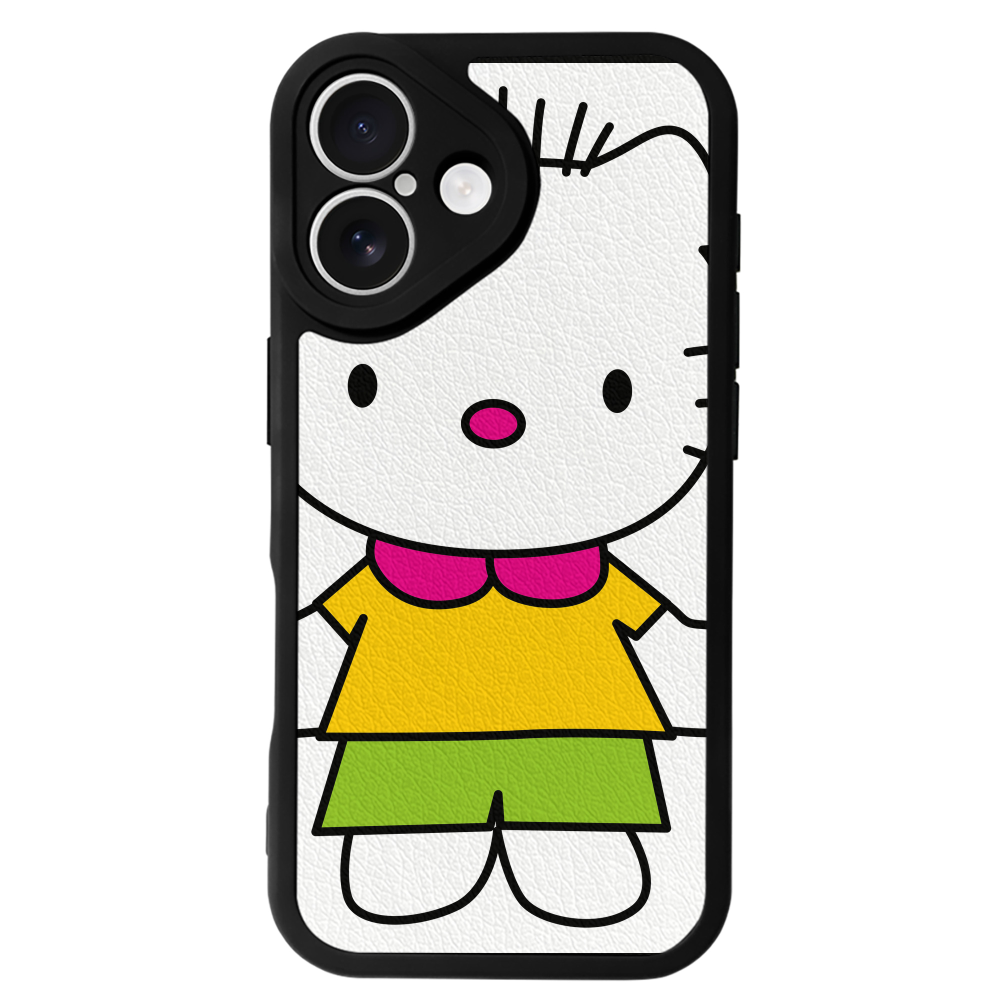 （画像用） Hello Kitty ハローキティ 【iPhone 16シリーズ対応】シリコンスマホケース（レザー調） 材質：シリコン